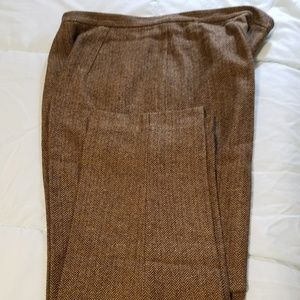 Sz 12 British Khaki brown herringbone trouser